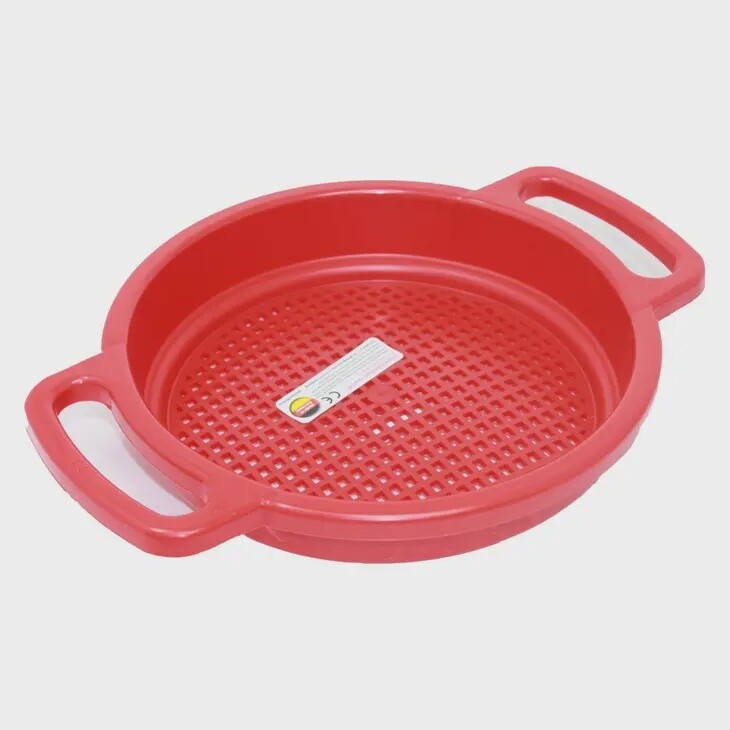 Large Sand Sieve, Colour: Red