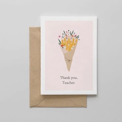 Greeting Card - Thank You, Teacher Pencil Bouquet