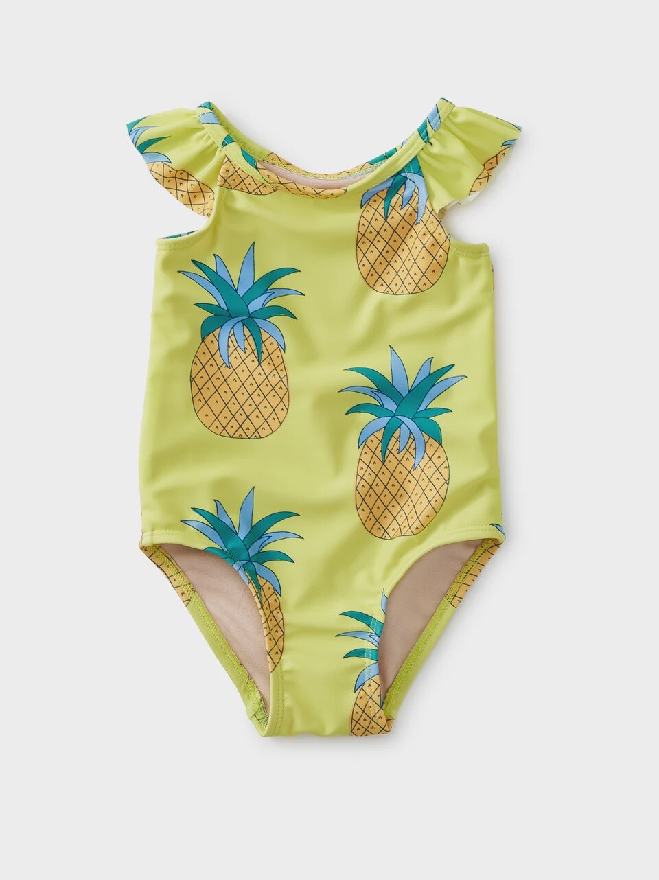 One-Piece Baby Swimsuit, Colour: Pineapple Parade in Yellow, Size: 12-18M