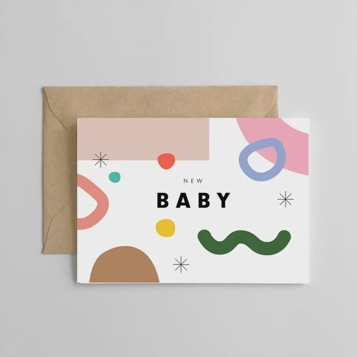 Greeting Card - New Baby Abstract Card