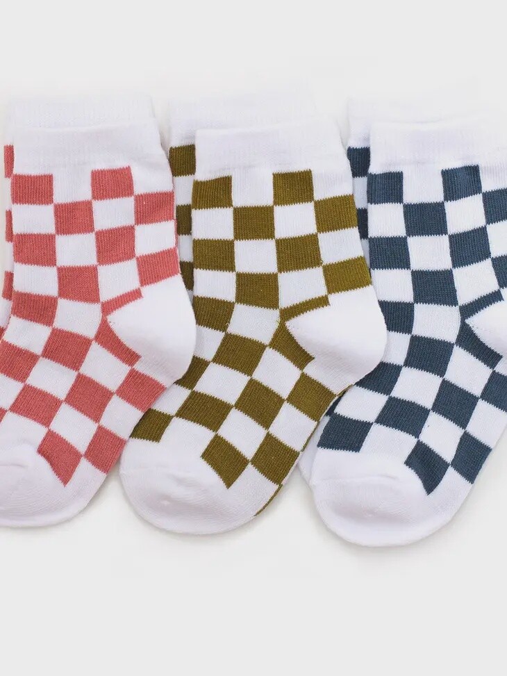 Kids Midi Socks - 3 Pack, Size: 7-10Y, Colour: Hopscotch