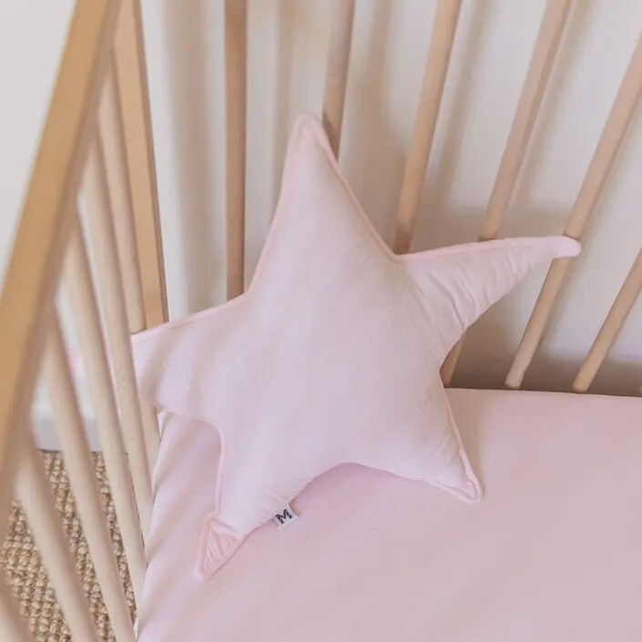 Handmade Decorative Nursery Cushions, Shape: Pink Star