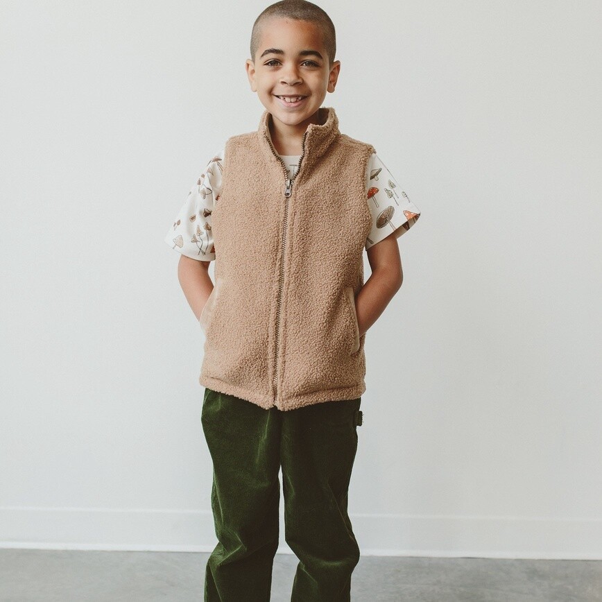 Kids Sherpa/Corduroy Reversible Vest