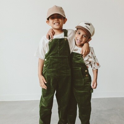 Kids Corduroy Overalls - Spruce