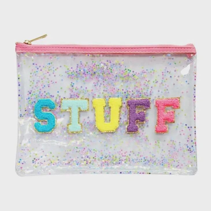 Confetti Glitter &quot;Stuff&quot; Clear Bag