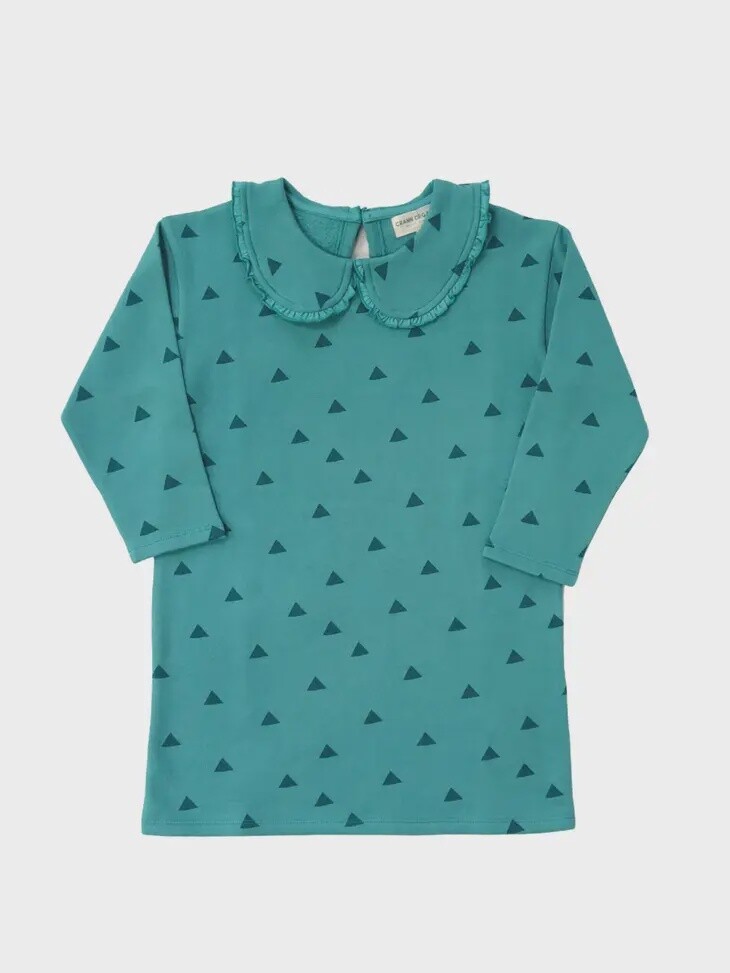 Toddler/Kids Organic Cotton Sweatshirt Dress, Colour: Sea Green, Size: 4T