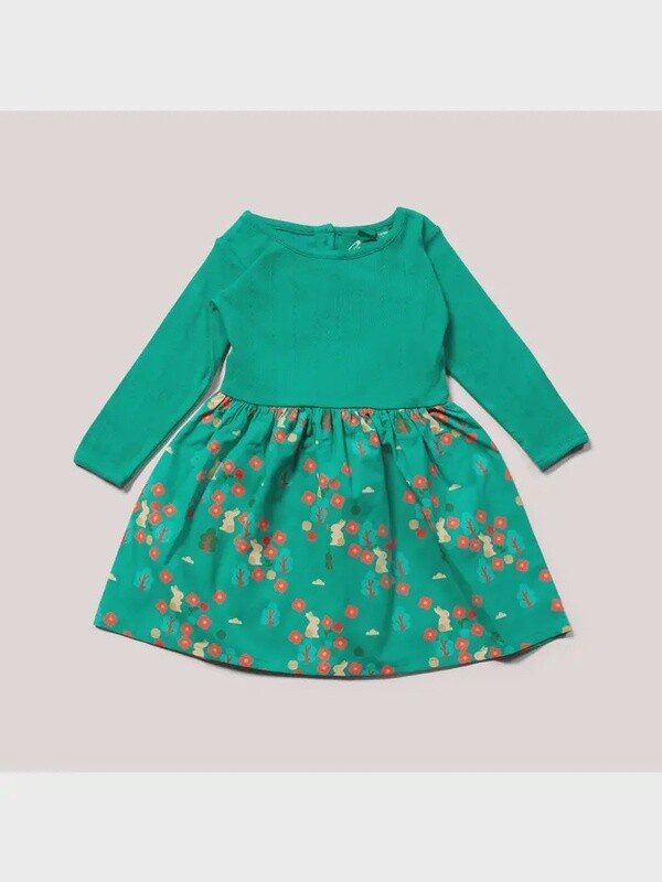 Long Sleeve Toddler Twirler Dress - Forest Walk