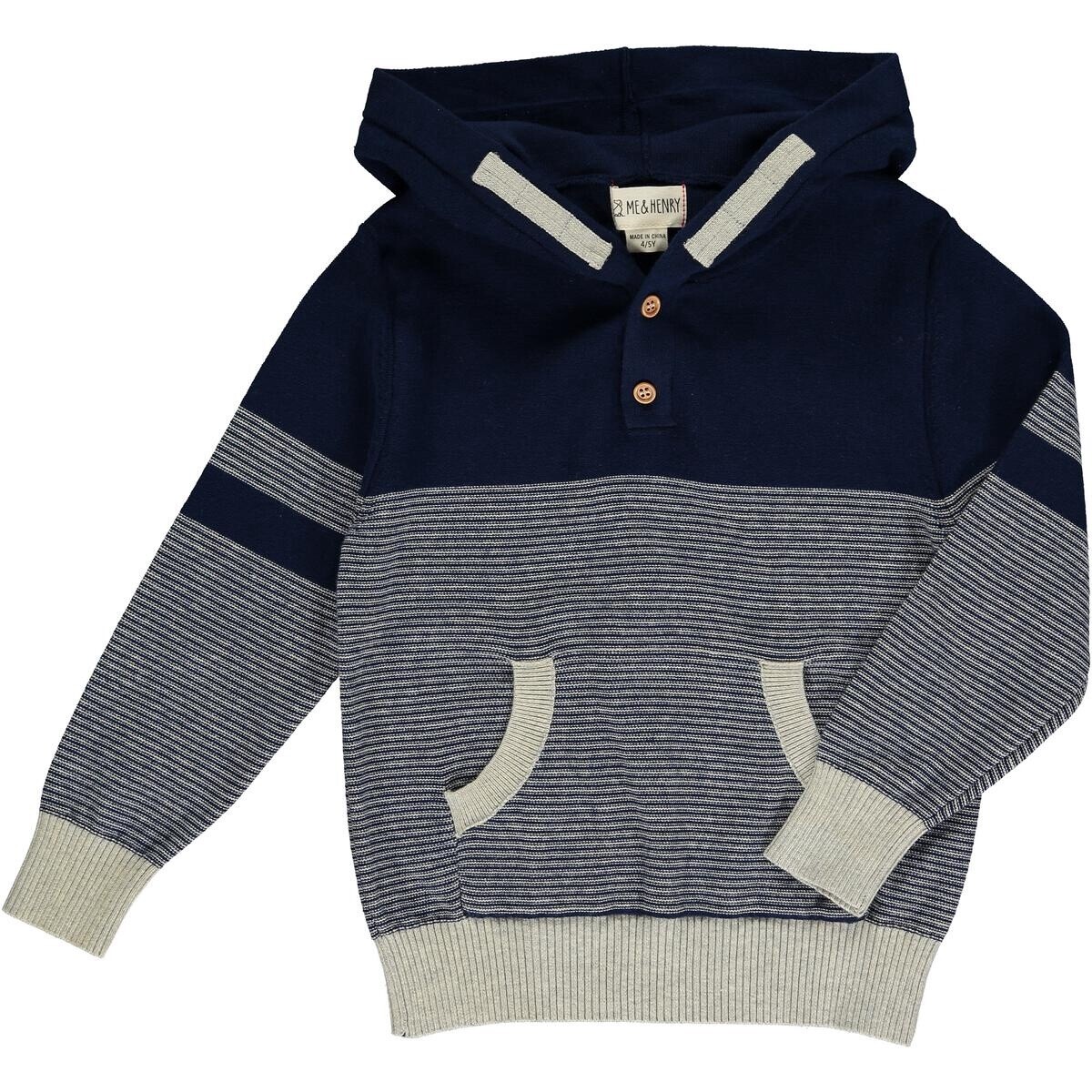 Boys Hooded Sweater - Navy