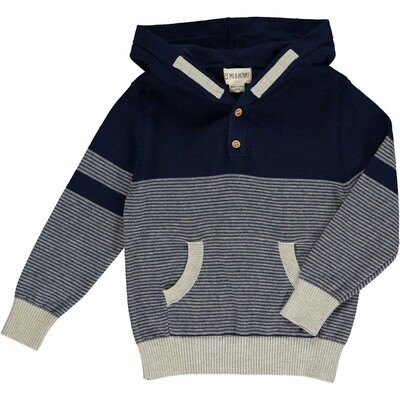 Boys Hooded Sweater - Navy