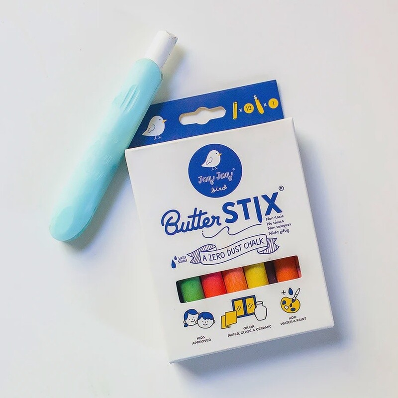Butterstix® - Zero Dust Chalk with Holder - 12 Pack
