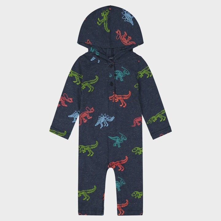 Baby Long Sleeve Playsuit - Dinosaurs