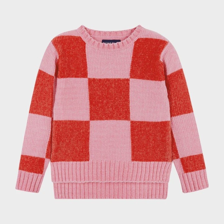 Chenille Checker Toddler Sweater