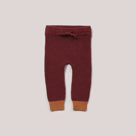 Baby/Toddler Tie Waist Knitted Joggers - Berry
