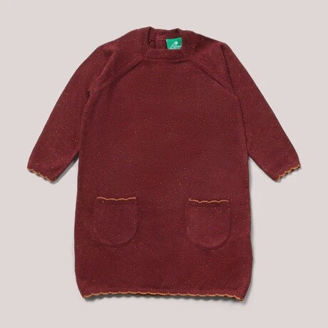 Toddler/Kids Knitted Tunic Sweater Dress - Berry