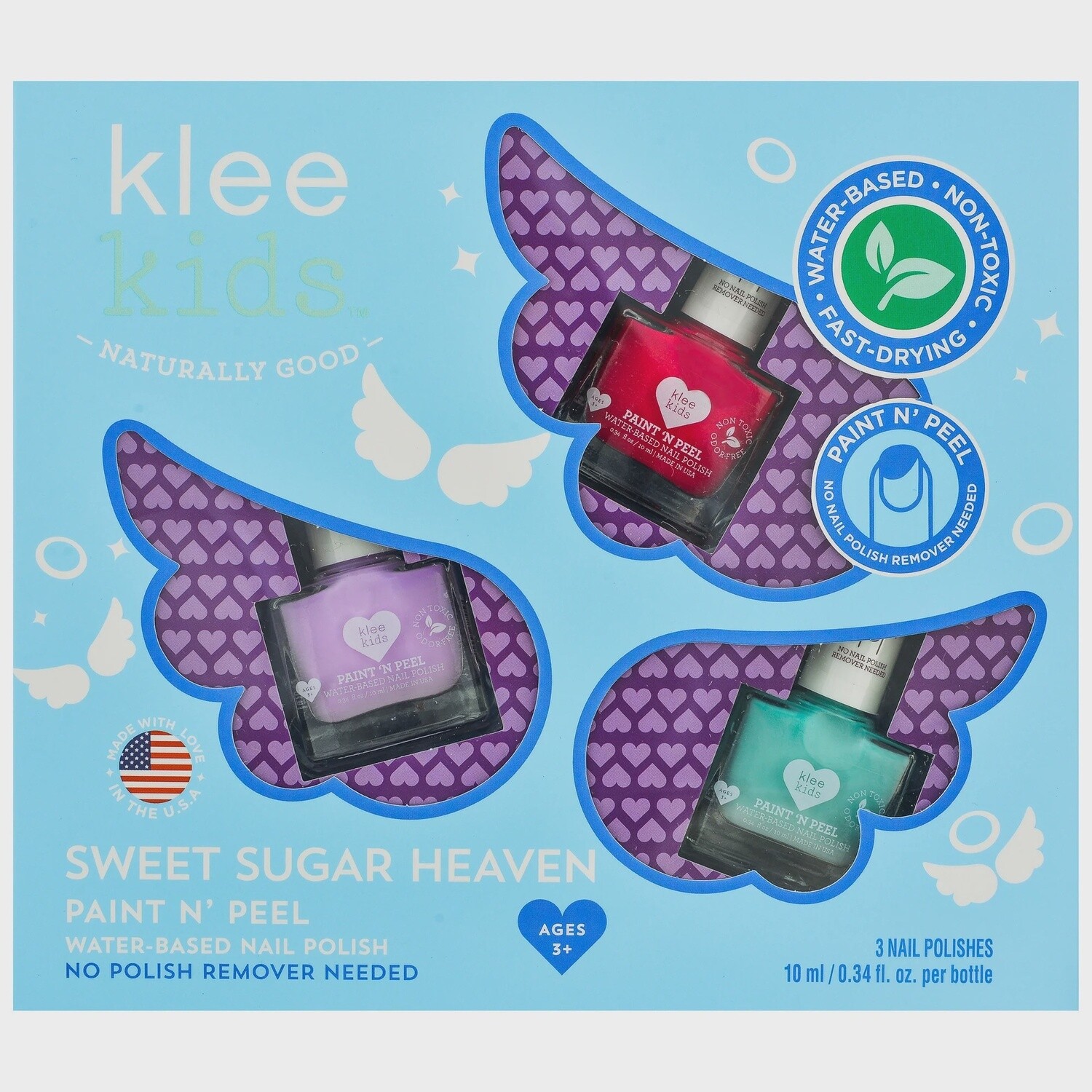 3-Piece Water-Based Nail Polish Set - Sweet Sugar Heaven