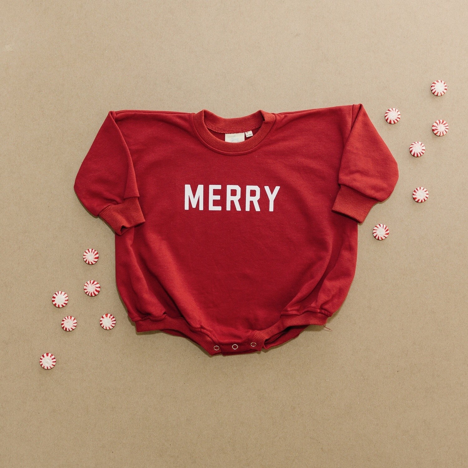 Baby Oversized Sweatshirt Romper - Merry