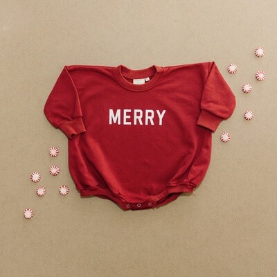 Baby Oversized Sweatshirt Romper - Merry