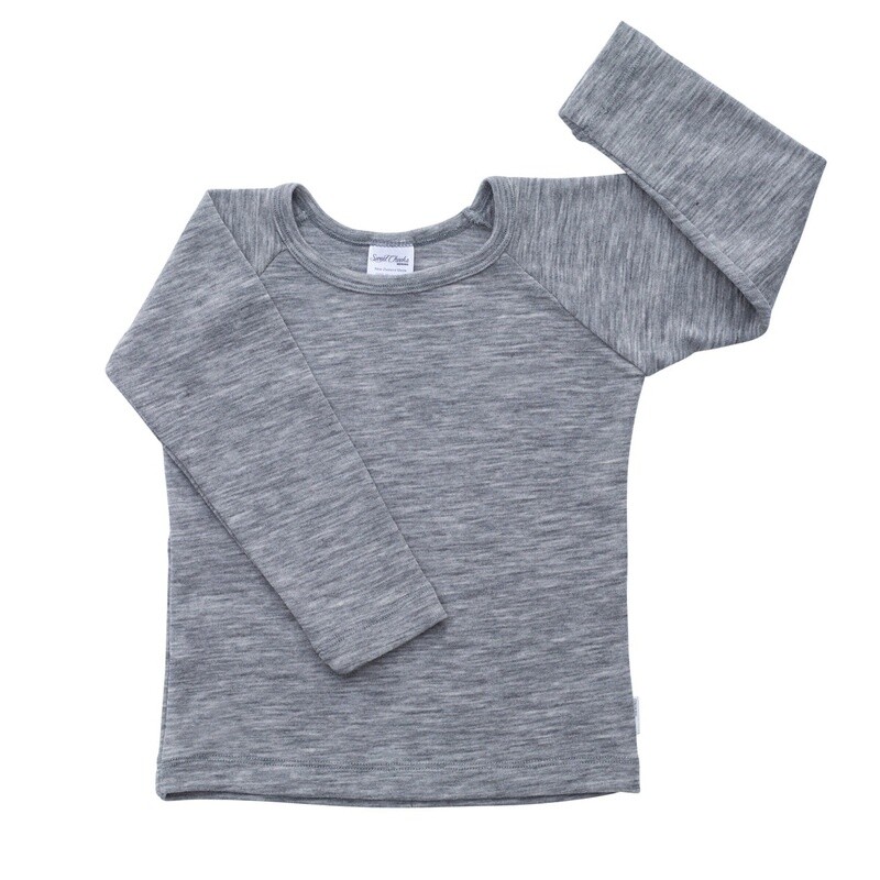 Toddler/Kids Merino Long Sleeve Top - Grey Marle
