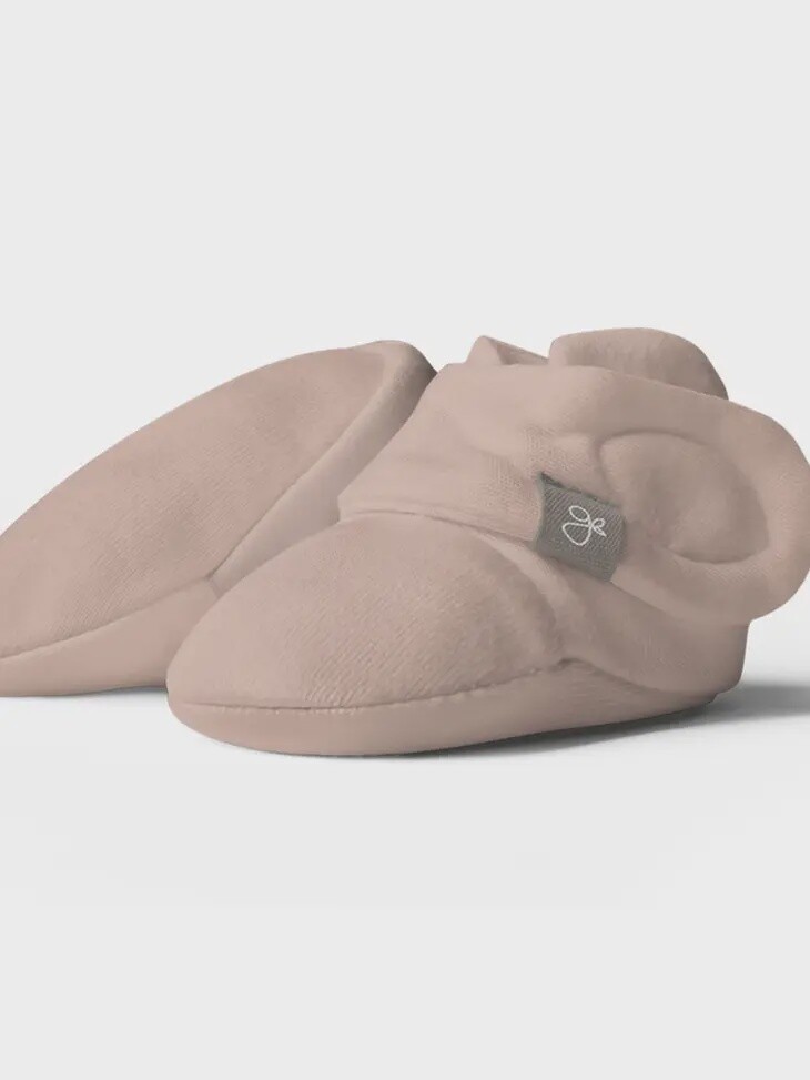 Baby Organic Stay-On Booties - Rose
