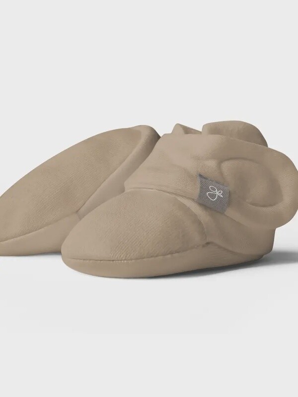 Baby Organic Stay-On Booties - Sandstone