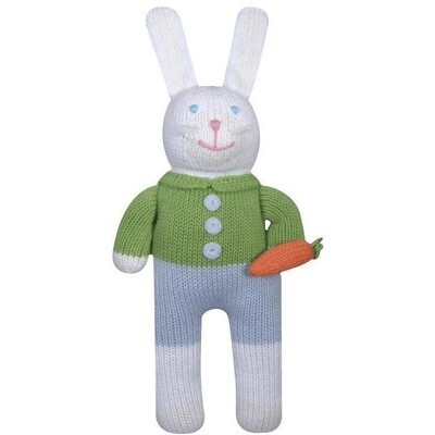 Collin the Bunny Knit Rattle - 7"