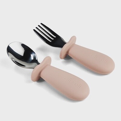 Spoon &amp; Fork Learning Set for Toddlers - Pink