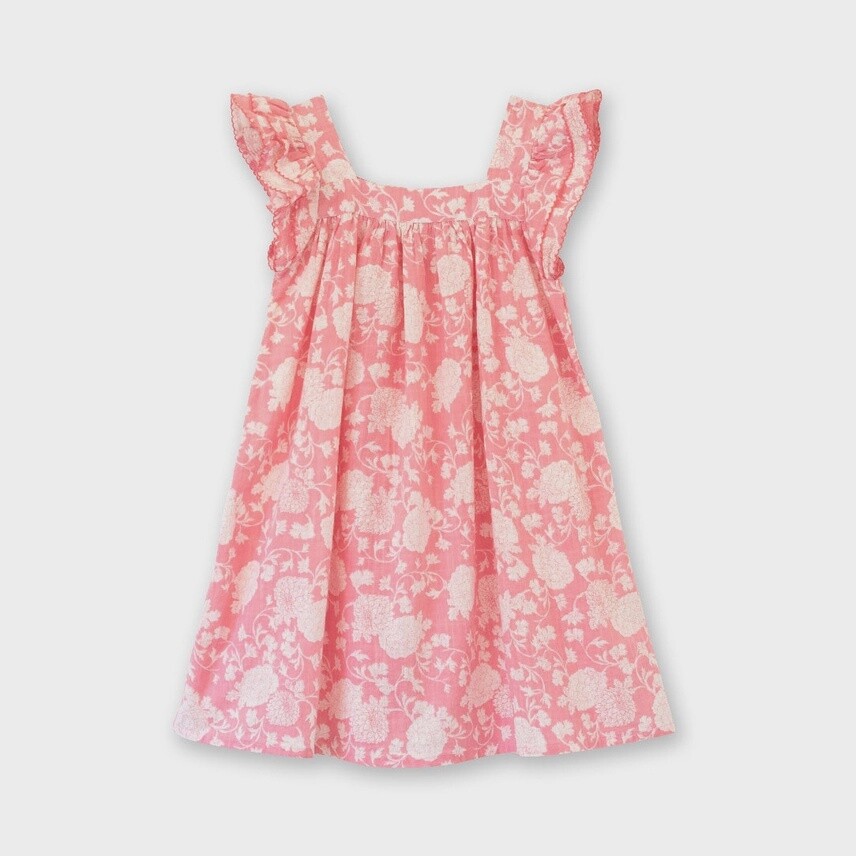 Square Neck Everly Dress - Pink Floral