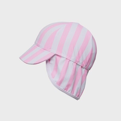 Floating Flap Hat - Pink Stripes