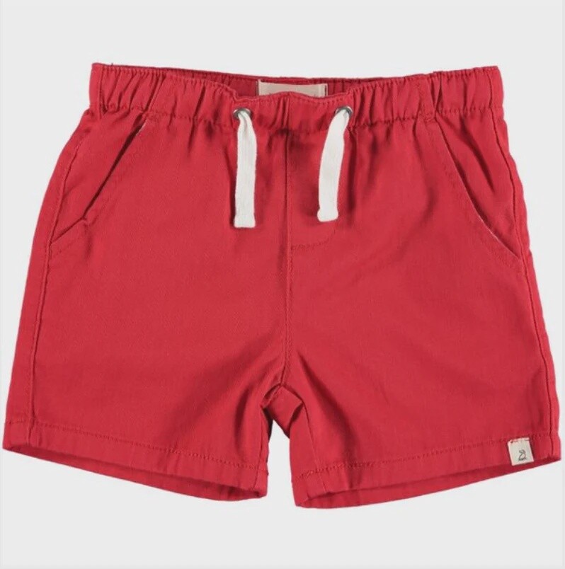 Boys Twill Shorts - Red