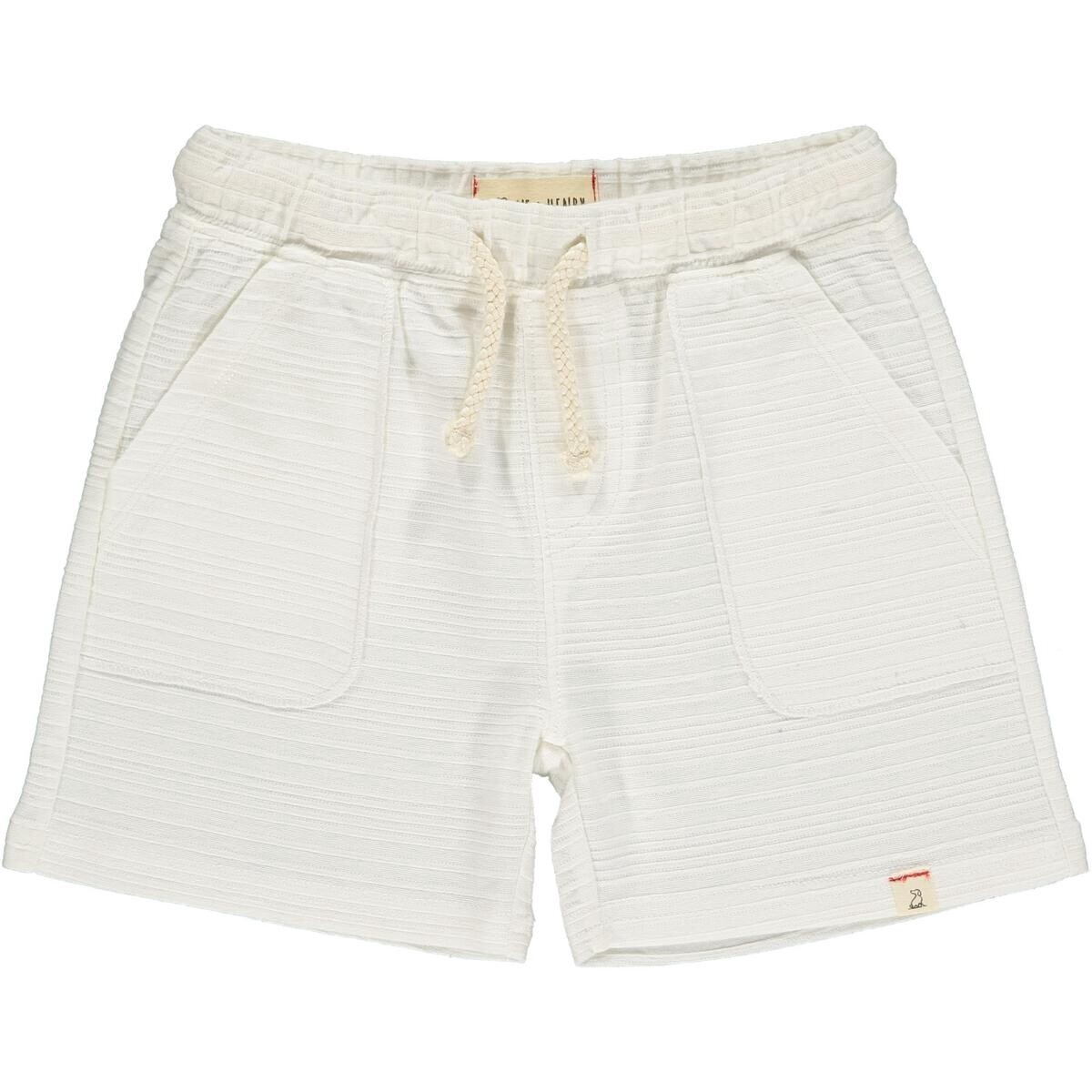 Boys Ribbed Shorts - White