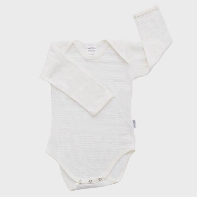 Long Sleeve Merino Bodysuit - Vanilla