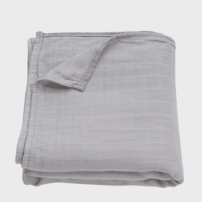 Muslin Swaddle Blanket - Light Grey