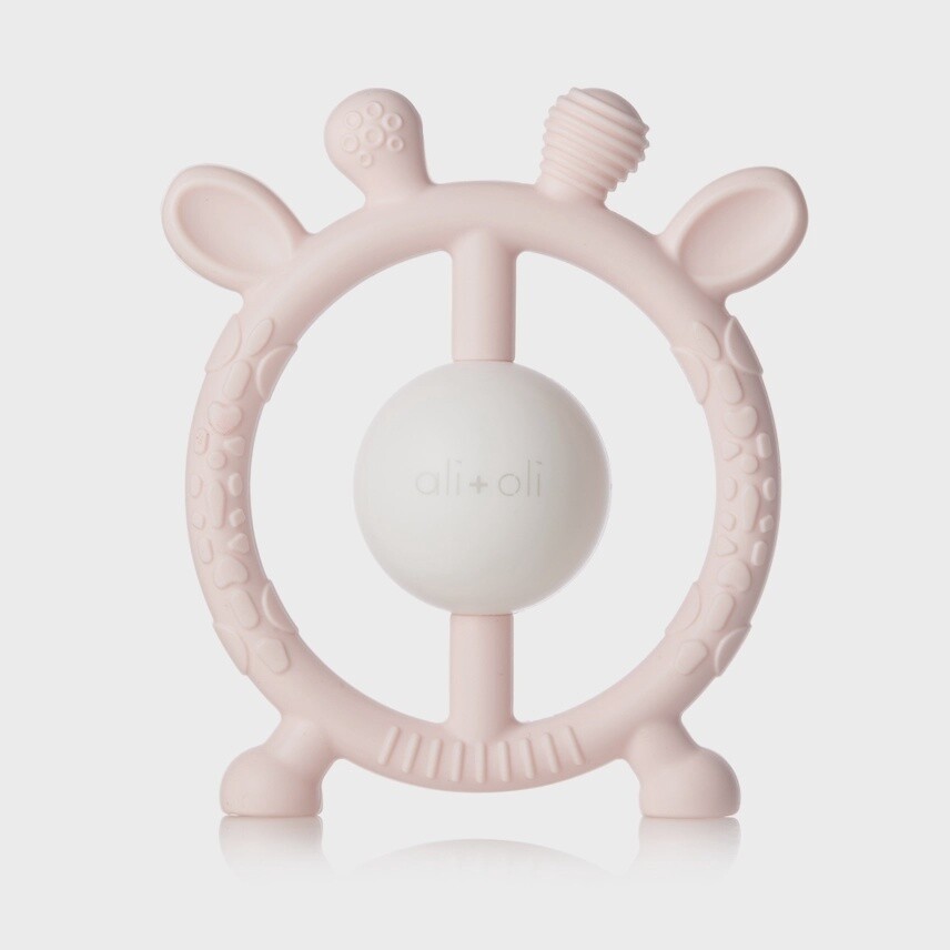 Giraffe Teether &amp; Rattle - Pink