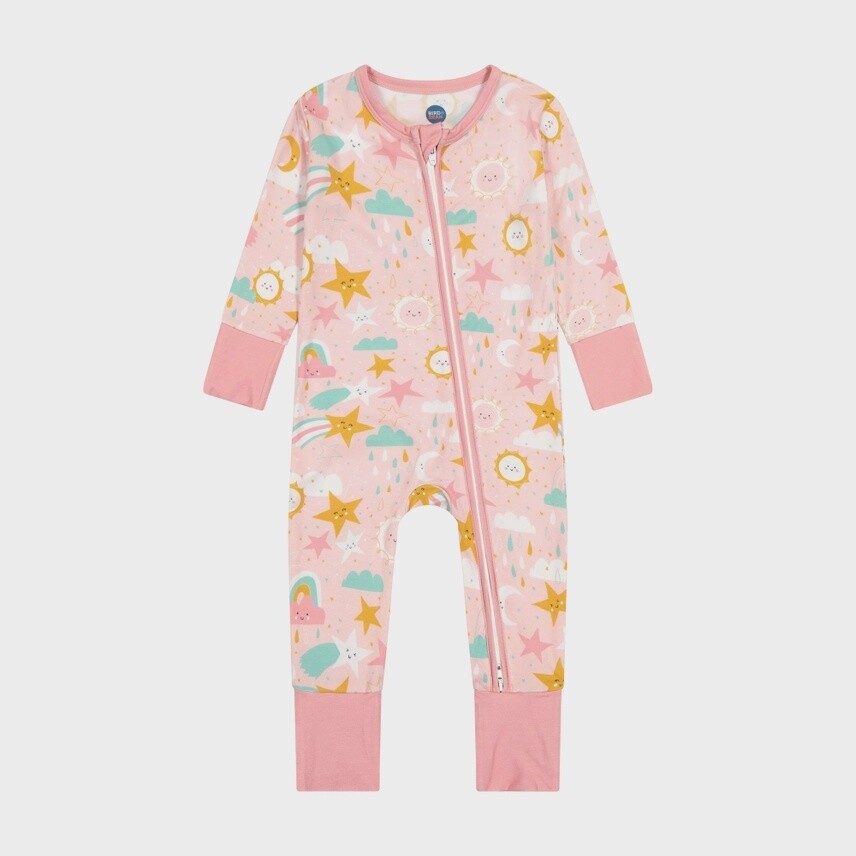 Baby Convertible Zip Pajama - Nova, Size: 0-3M