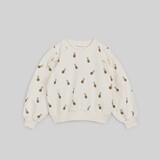 Girls Flutter Sweatshirt - Wild Pineapple on Creme