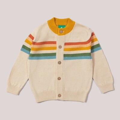Toddler/Kids Knitted Cardigan - Rainbow Stripe