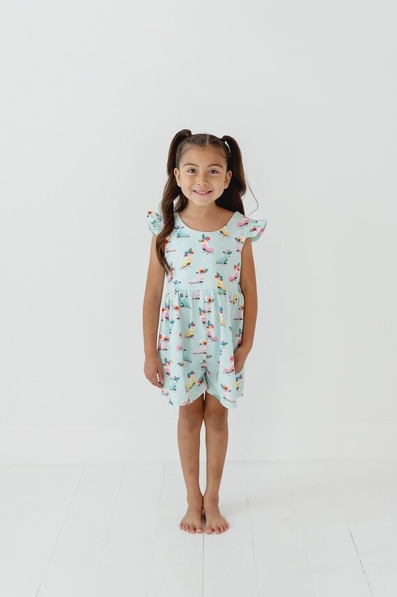 Macie Romper in Roller Girl