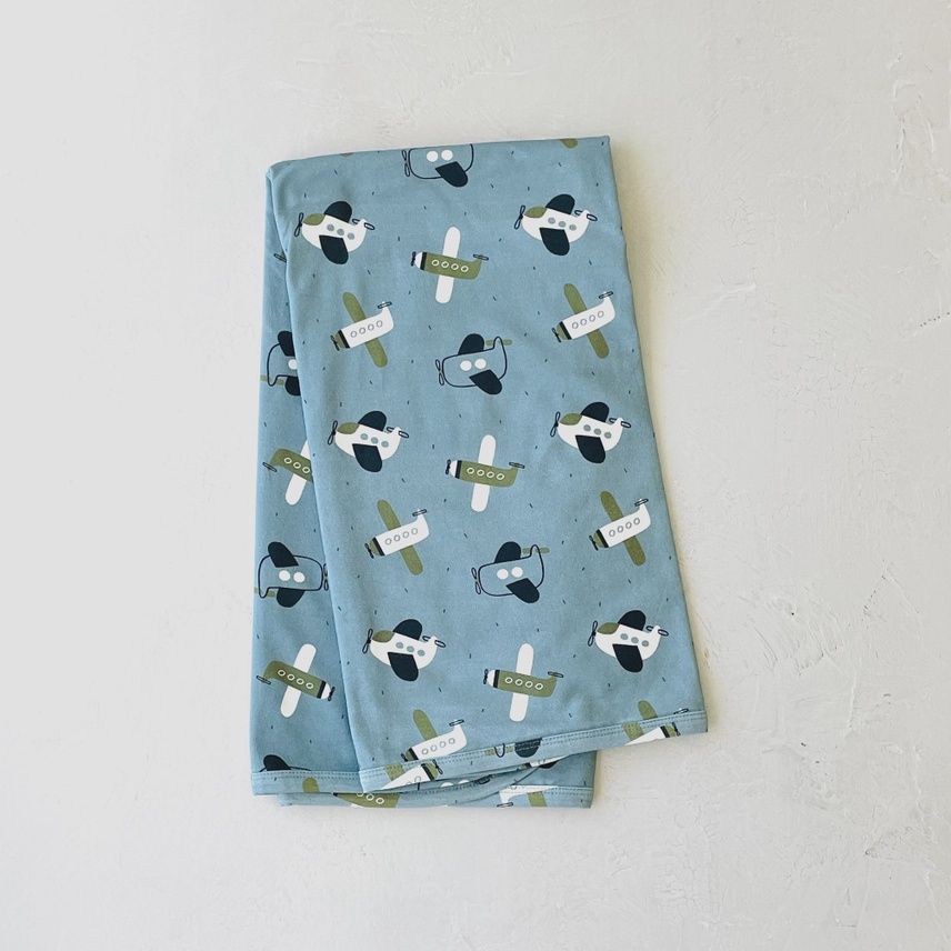 Organic Baby Blanket - Airplanes
