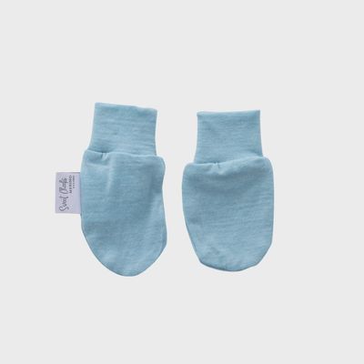 Newborn Merino Mittens - Sky Blue