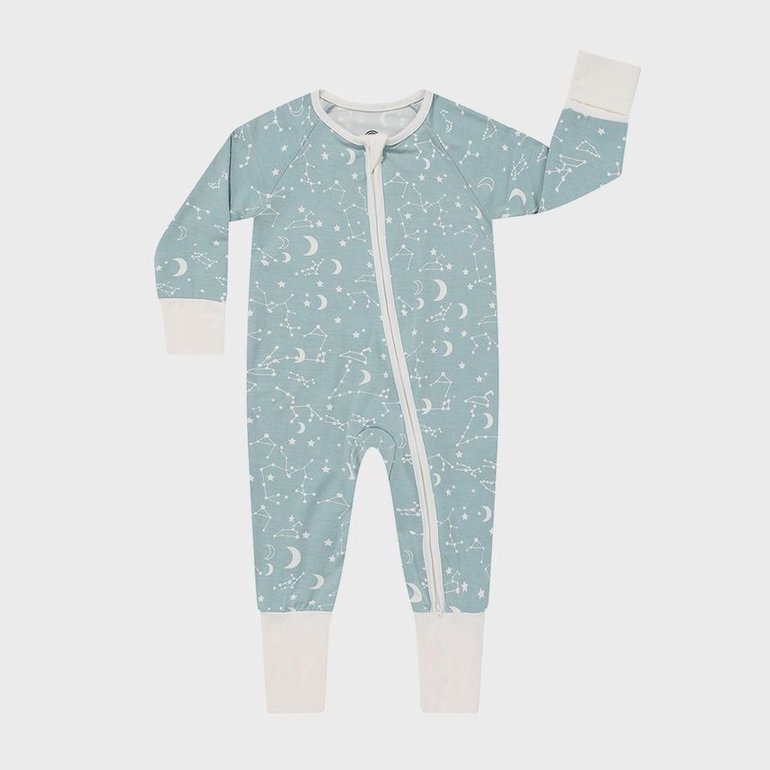 Baby Convertible Zip Pajama - Stargazer, Size: 0-3M