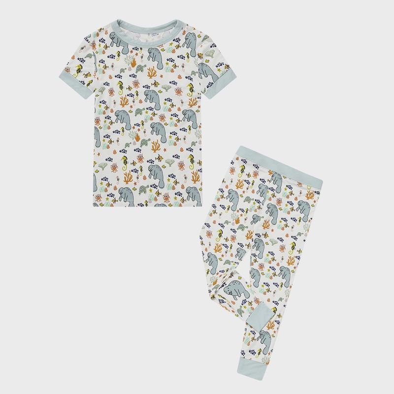 Toddler/Kids Short Sleeve Pajama Set - Manatee