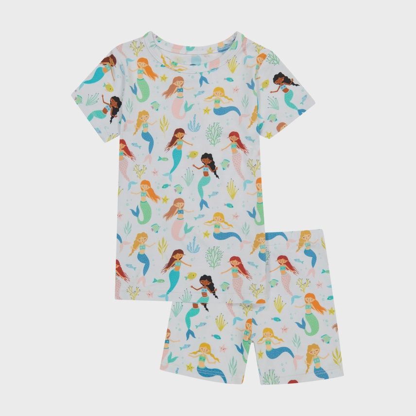 Toddler/Kids Short Sleeve &amp; Shorts Pajama Set - Magic Mermaid
