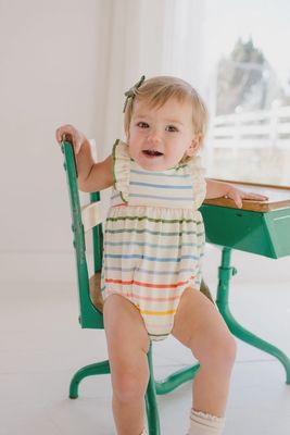 Baby Bubble Romper - Rainbow Stripe