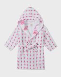 Hooded Reversible Muslin Robe - Lotus