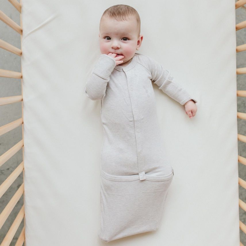 Baby Convertible Sleep Gown - Storm Gray