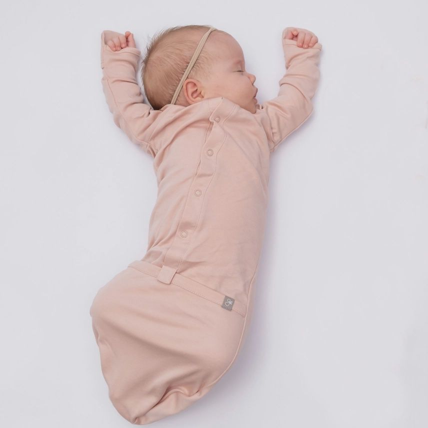 Baby Convertible Sleep Gown - Rose