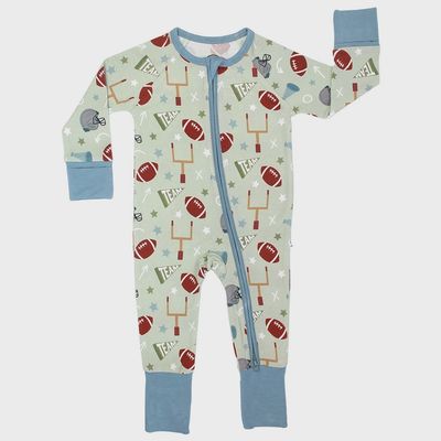 Baby Convertible Zip Pajama - Game Day