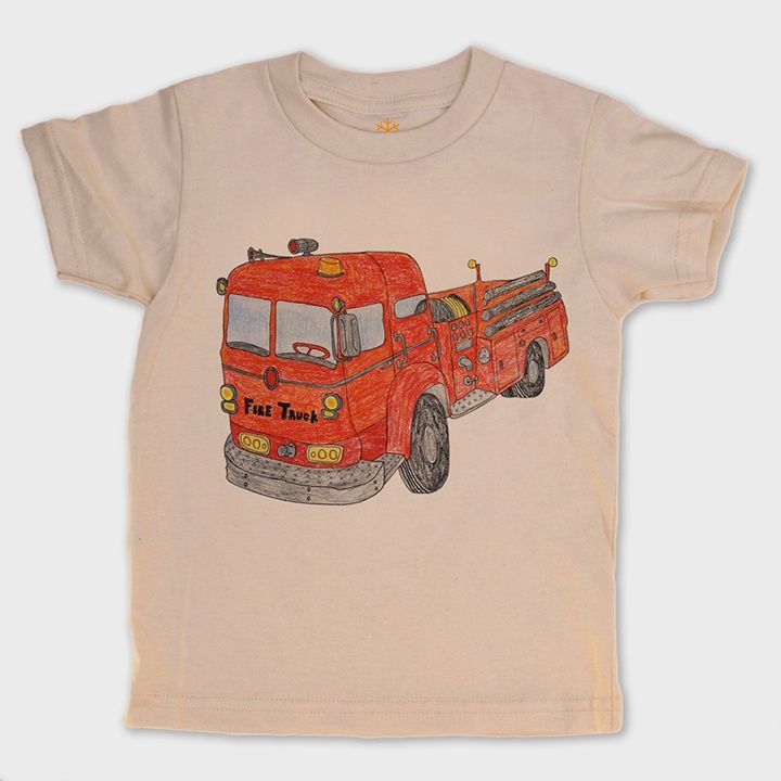 Toddler/Kids Short Sleeve Tee - Fire Truck