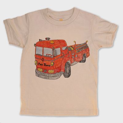 Toddler/Kids Short Sleeve Tee - Fire Truck