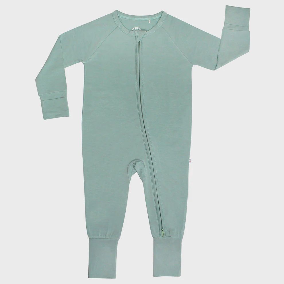 Baby Convertible Zip Pajama - Blue Surf